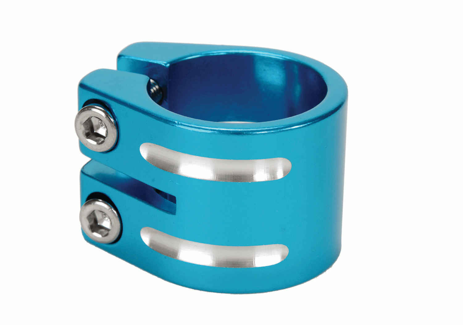 SCS410 Twin Bolt Scooter Clamp 34.9MM, Light Blue Rex Imports