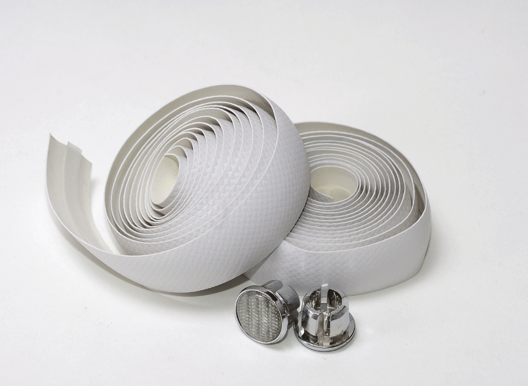 HZX690 Self Adhesive Handlebar Tape, Carbon Fibre Pattern, Whit Rex
