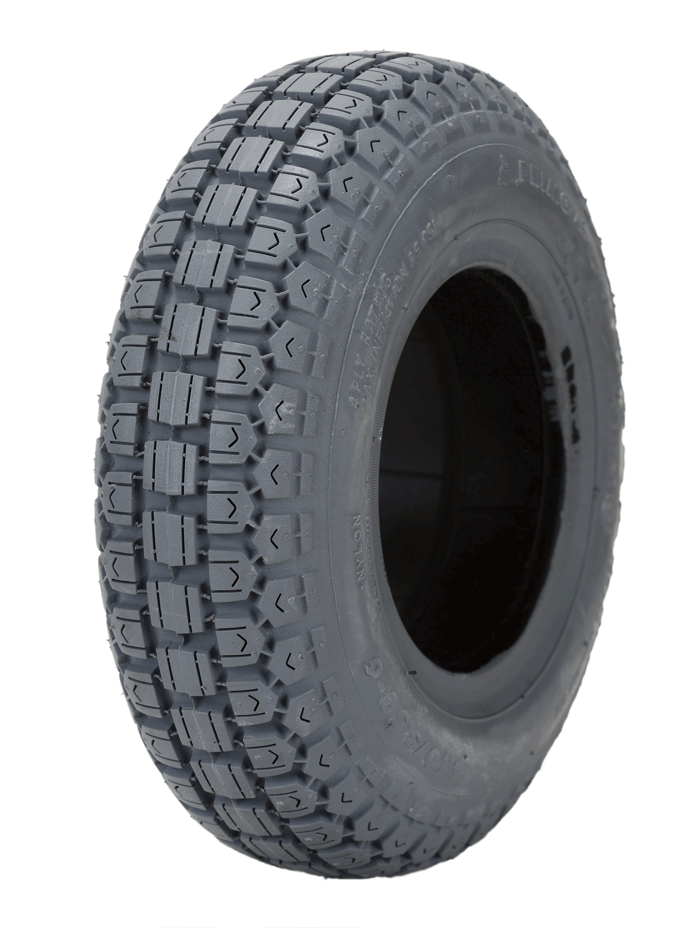 TYR300 4.10/3.506 Grey Foam Filled Tyre, SOLID Rex Imports